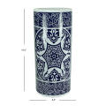 Ceramic Oriental Furniture Floral Blue  White Porcelain Umbrella Stand